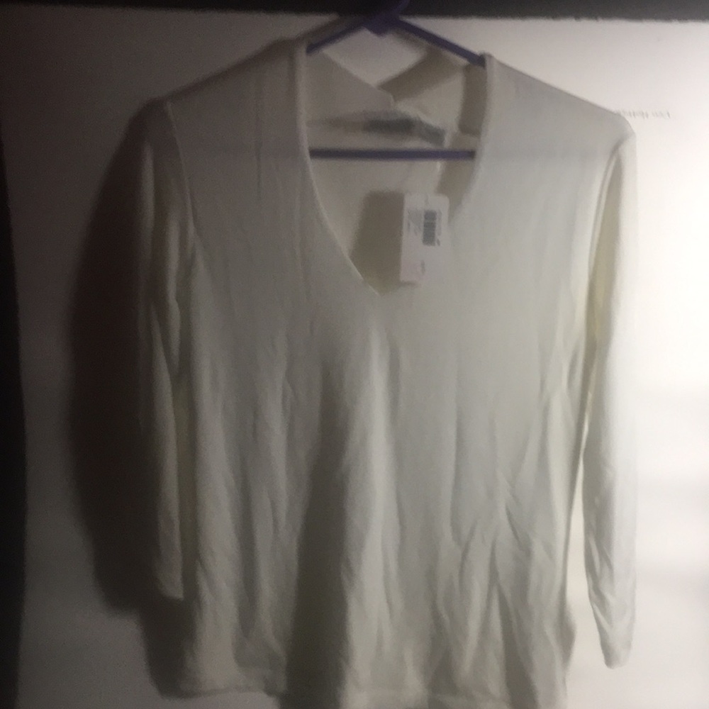 Chicos size 0 white long sleeve top